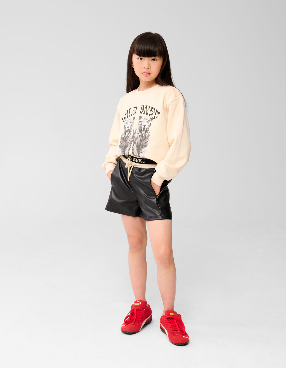 Vegane Lederhose Sportlich Schwarz SHOEBY GIRLS