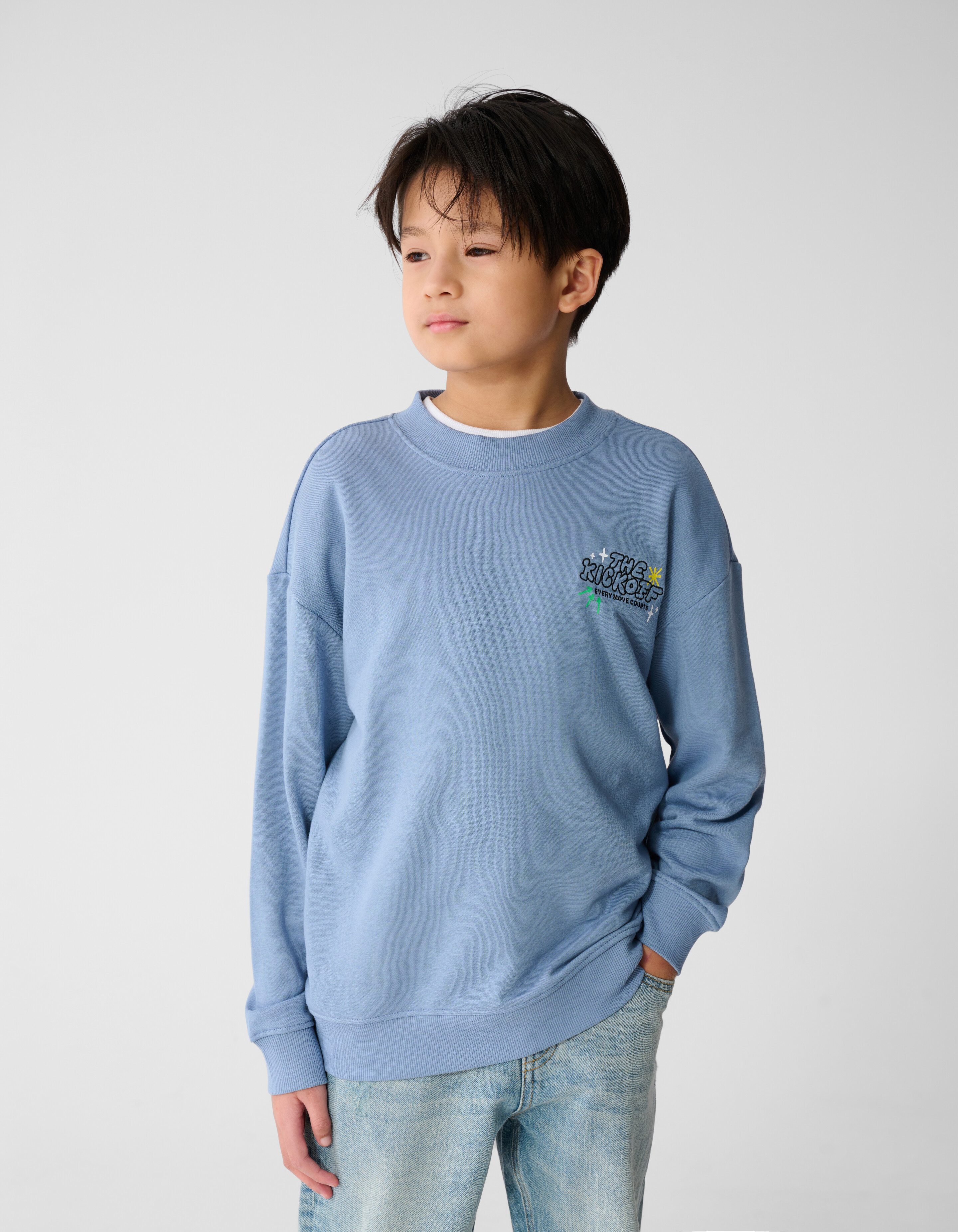 Kick Off Artwork Sweatshirt Hellblau SHOEBY BOYS