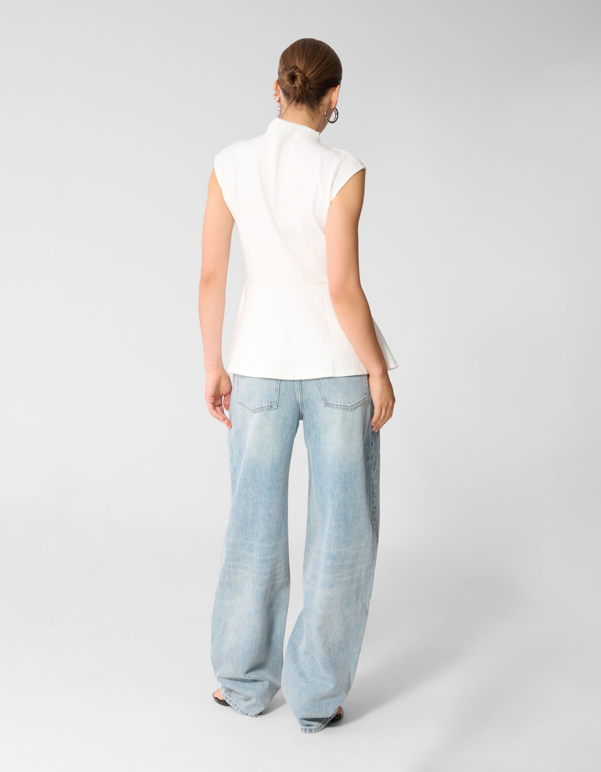 Wei&szlig;es Peplum-Top SHOEBY WOMEN