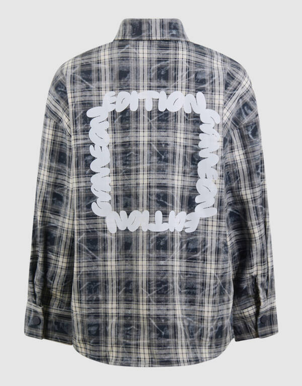 Zerst&ouml;rtes Ruiten Overshirt Grau SHOEBY BOYS