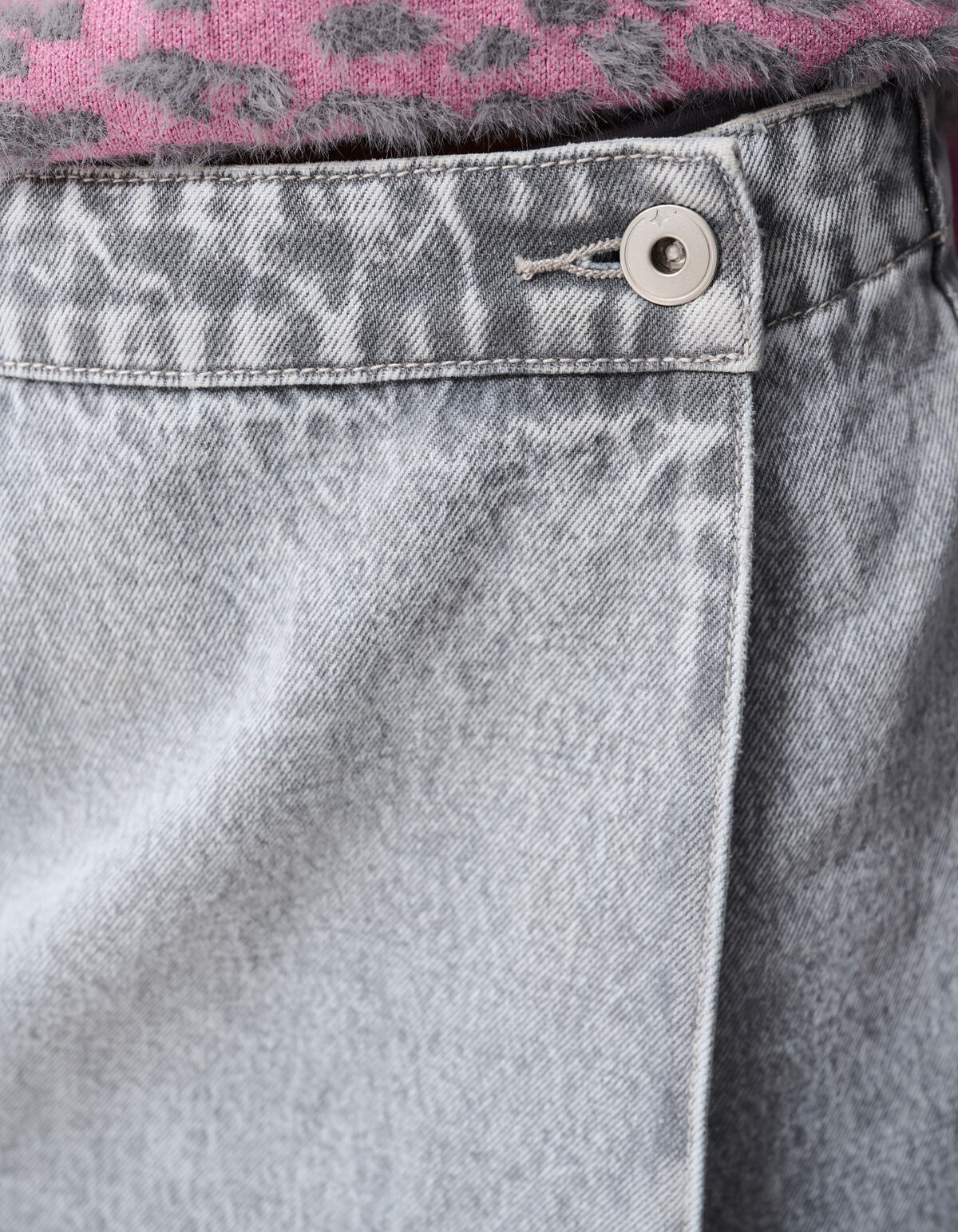 Herz-Wickelrock Hellgrau SHOEBY GIRLS