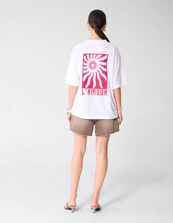 L'amour Artwork T-Shirt Wei&szlig; SHOEBY WOMEN
