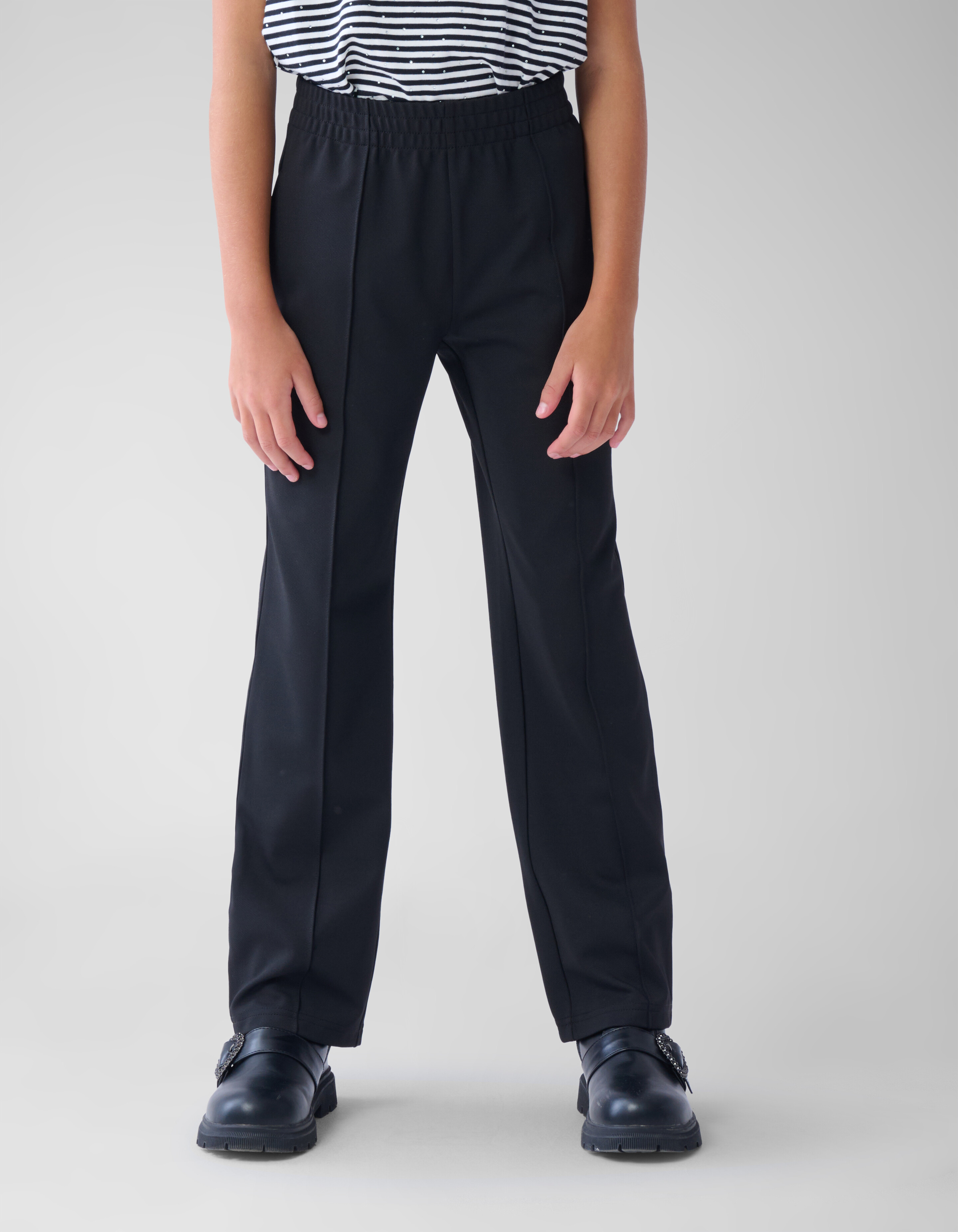 Basic Wide Leg Hose Schwarz SHOEBY GIRLS