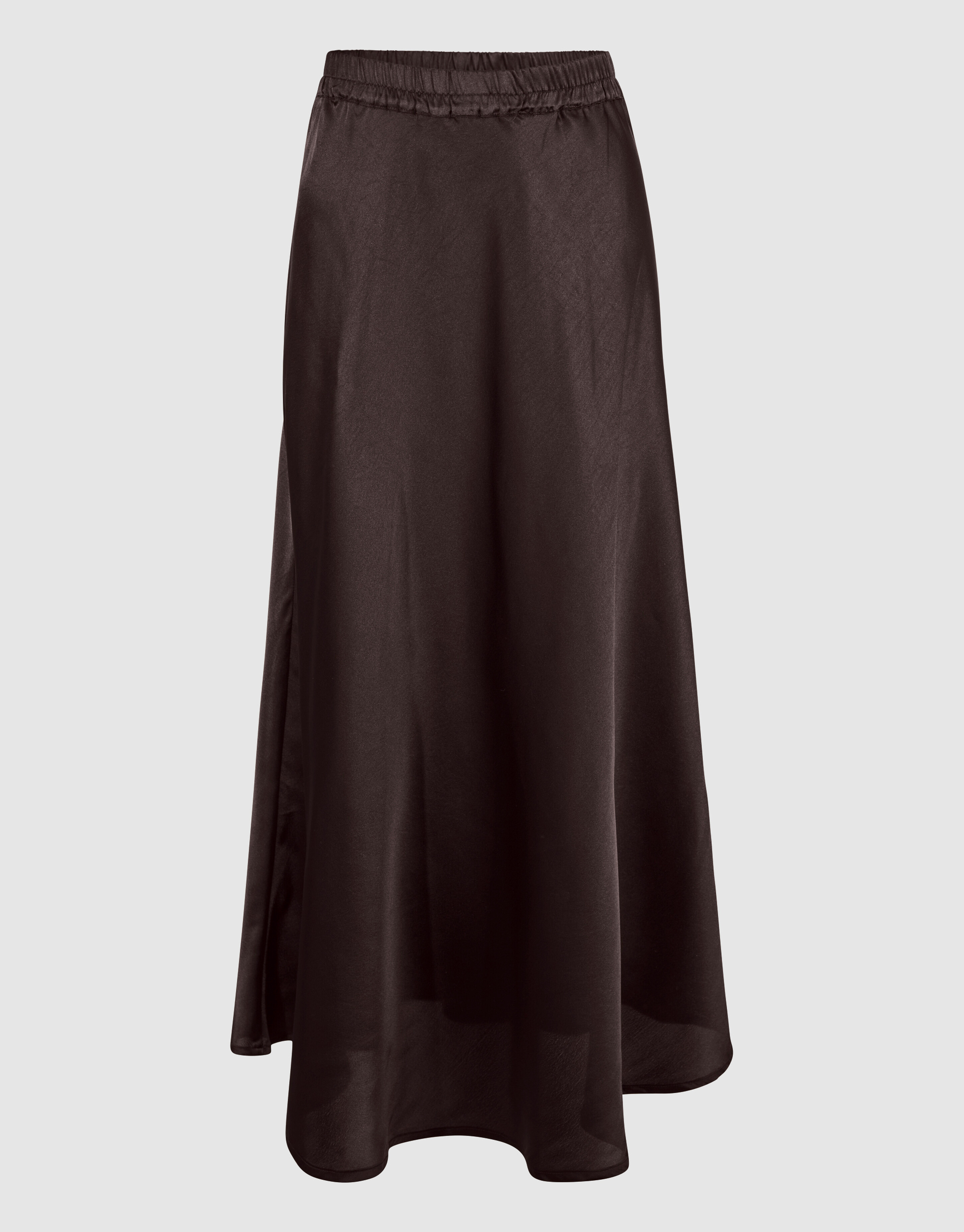 Satin Maxi Rock Dunkelbraun SHOEBY WOMEN