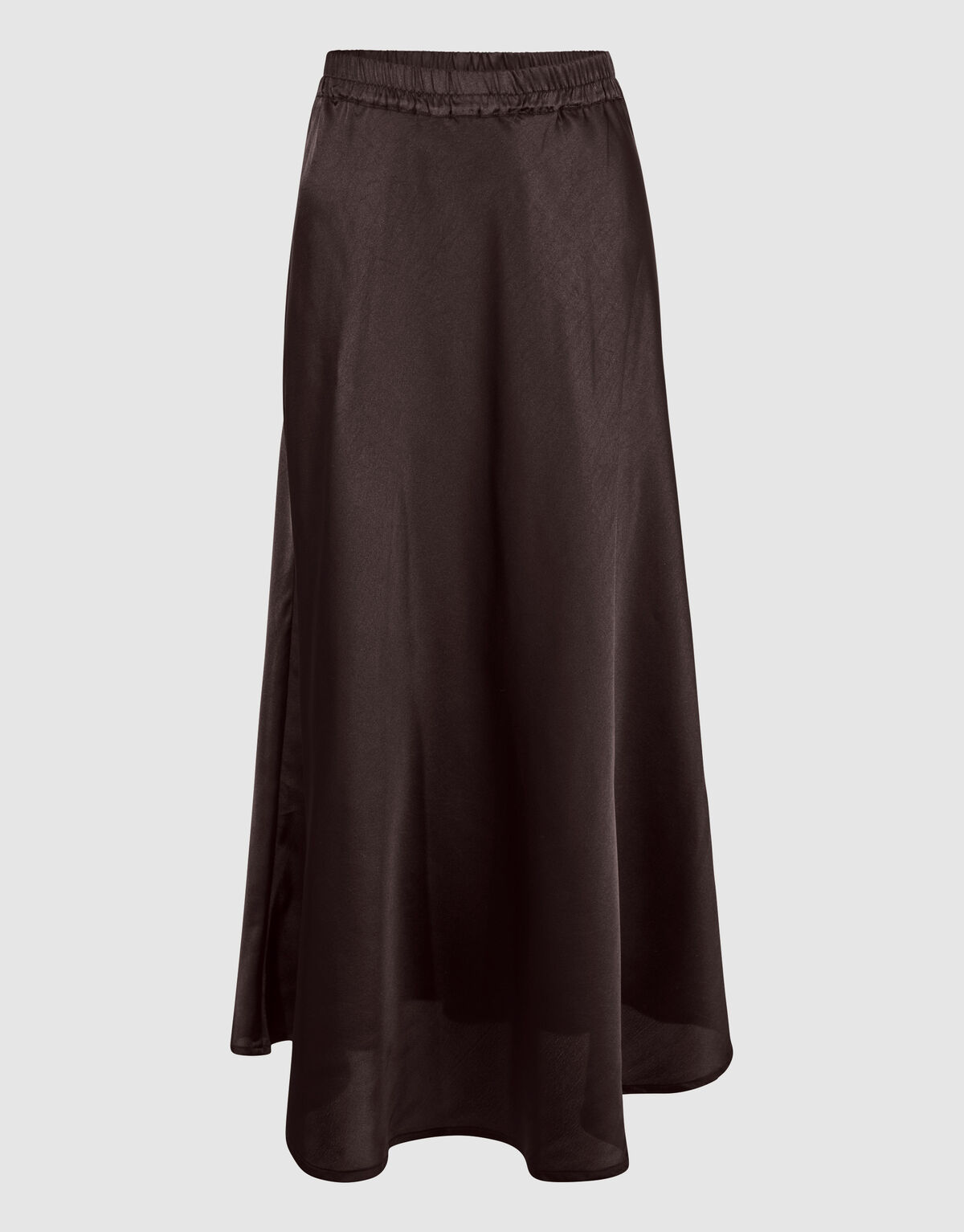 Satin Maxi Rock Dunkelbraun SHOEBY WOMEN
