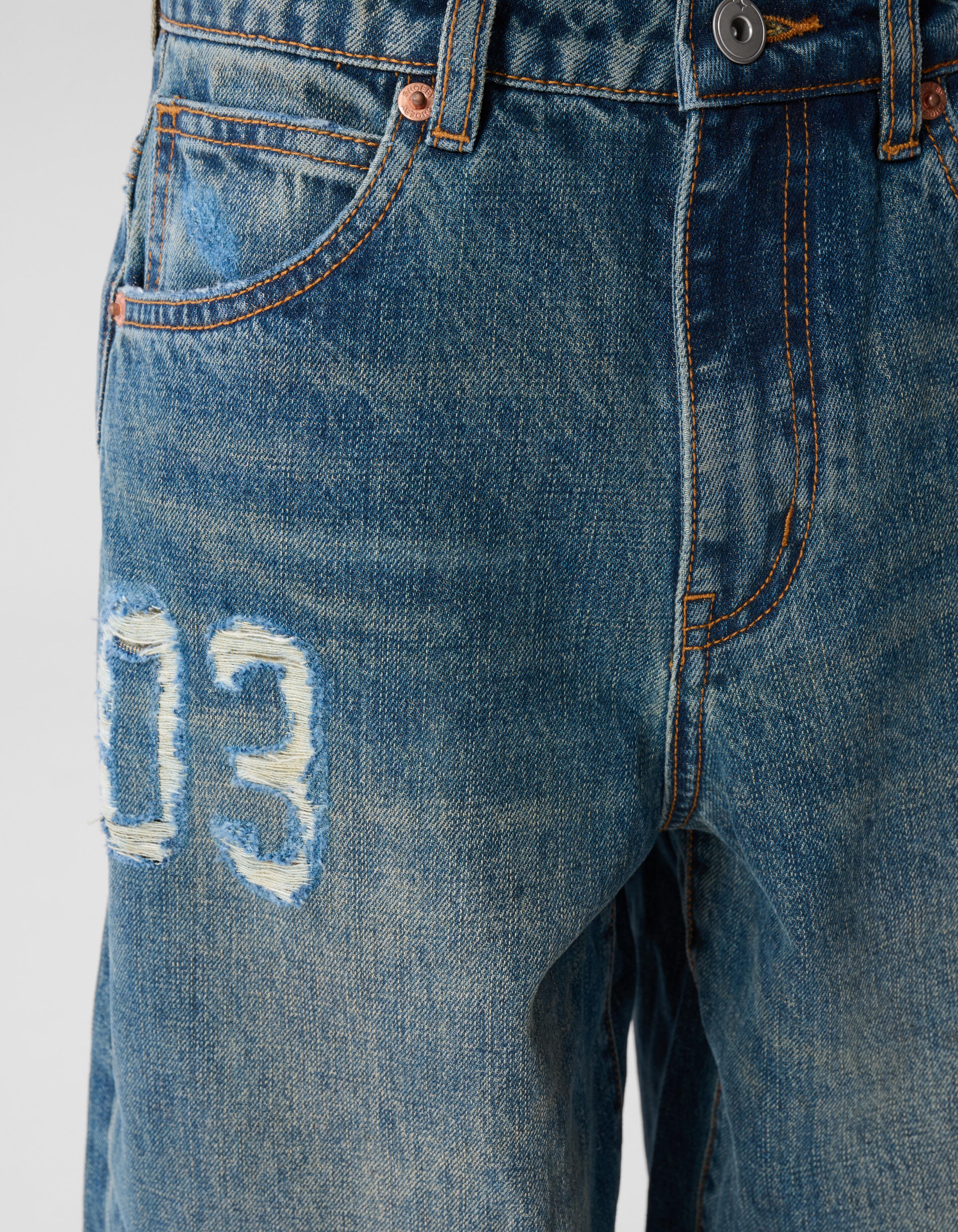 Varsity Ultra Wide Leg Jeans Dunkelblau SHOEBY BOYS