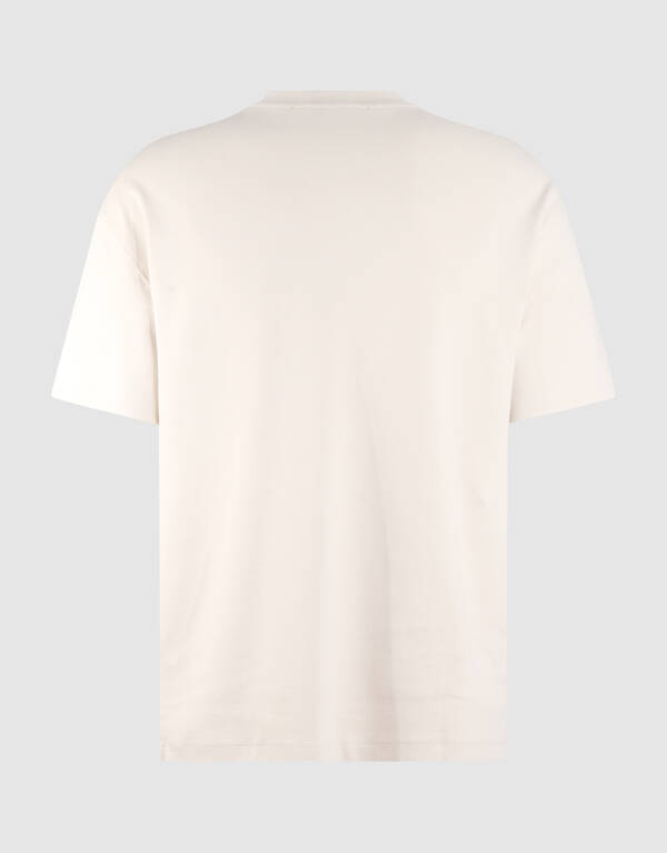 Basic-T-Shirt mit lockerer Passform, Beige SHOEBY MEN