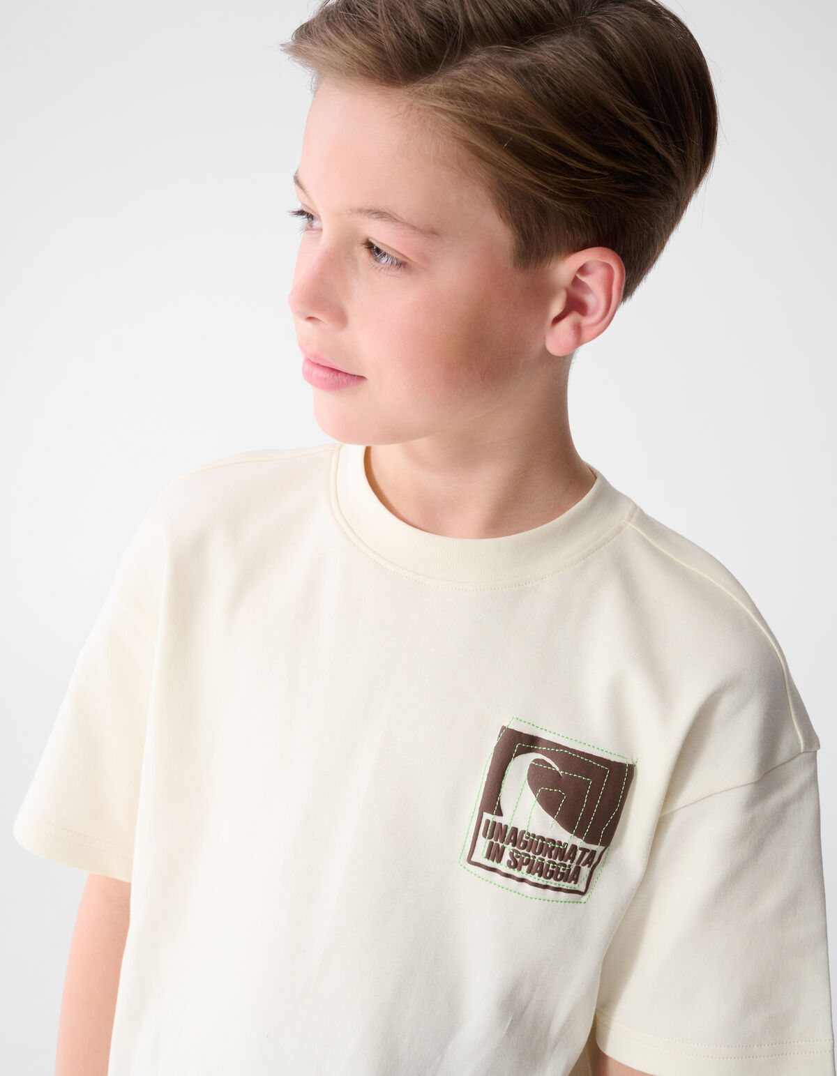 Spiaggia Artwork T-Shirt Gebrochen Wei&szlig; SHOEBY BOYS