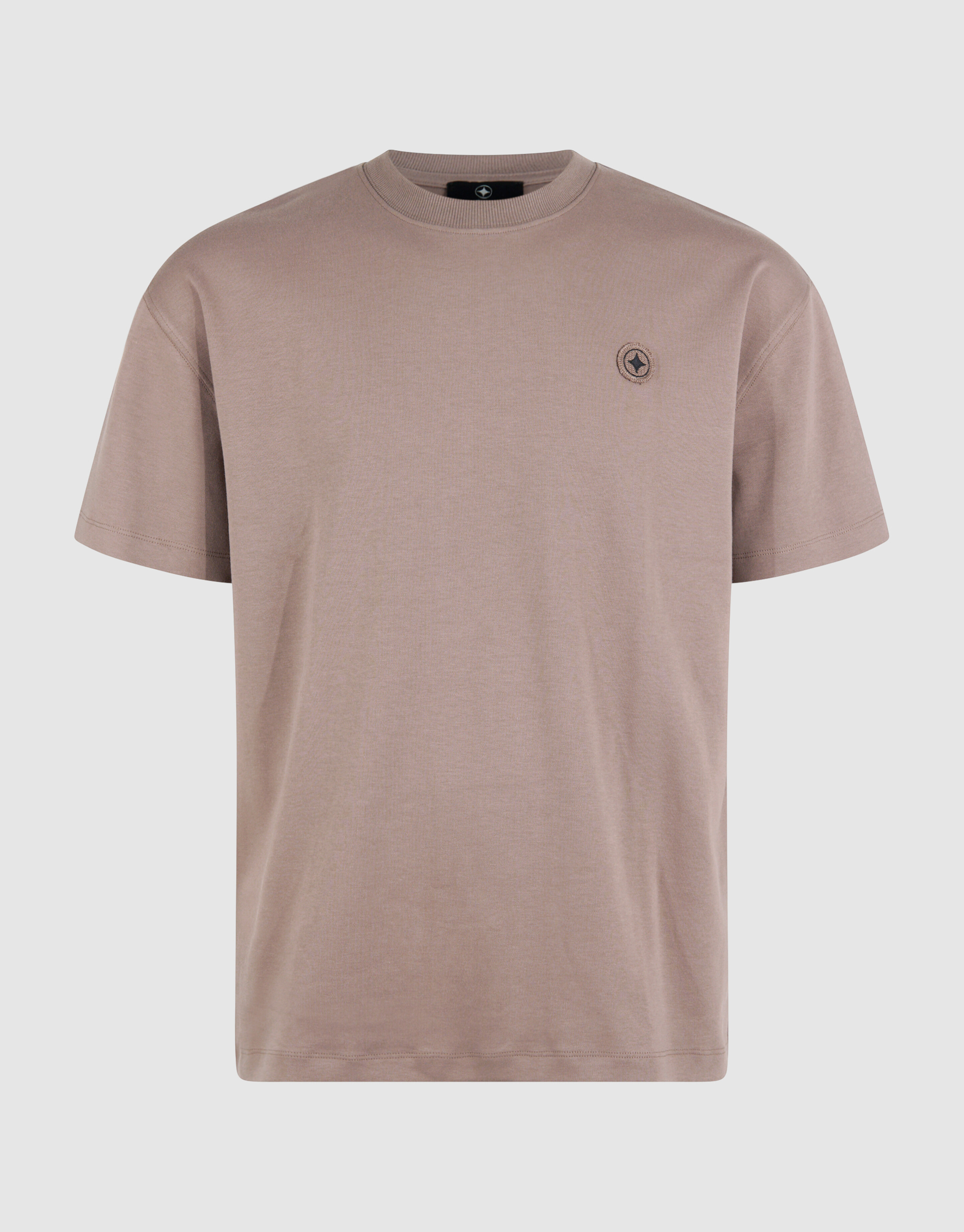 Stickabzeichen T-Shirt Hellbraun SHOEBY MEN