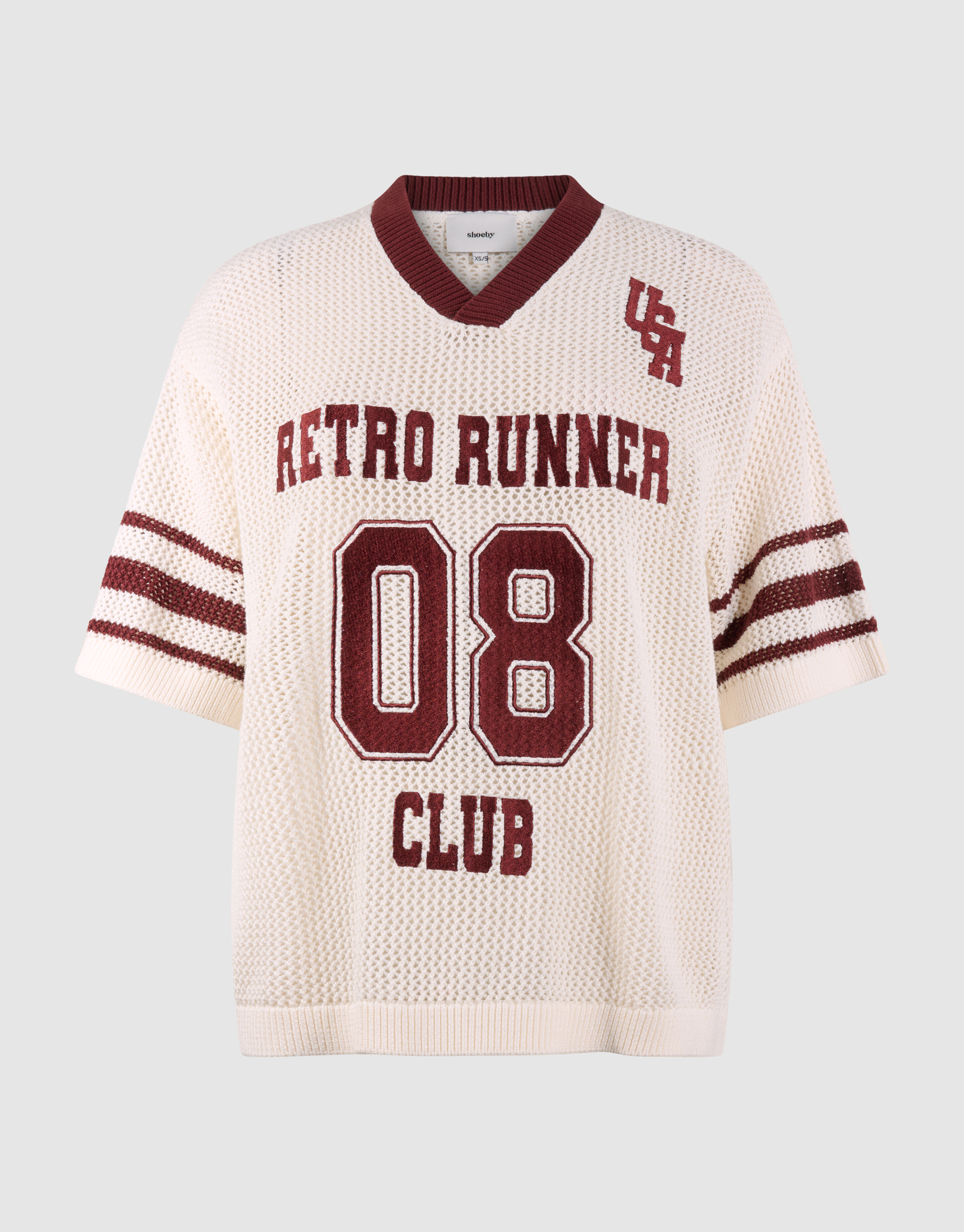 Oversized Baseball-T-Shirt Gebrochen Wei&szlig; SHOEBY WOMEN