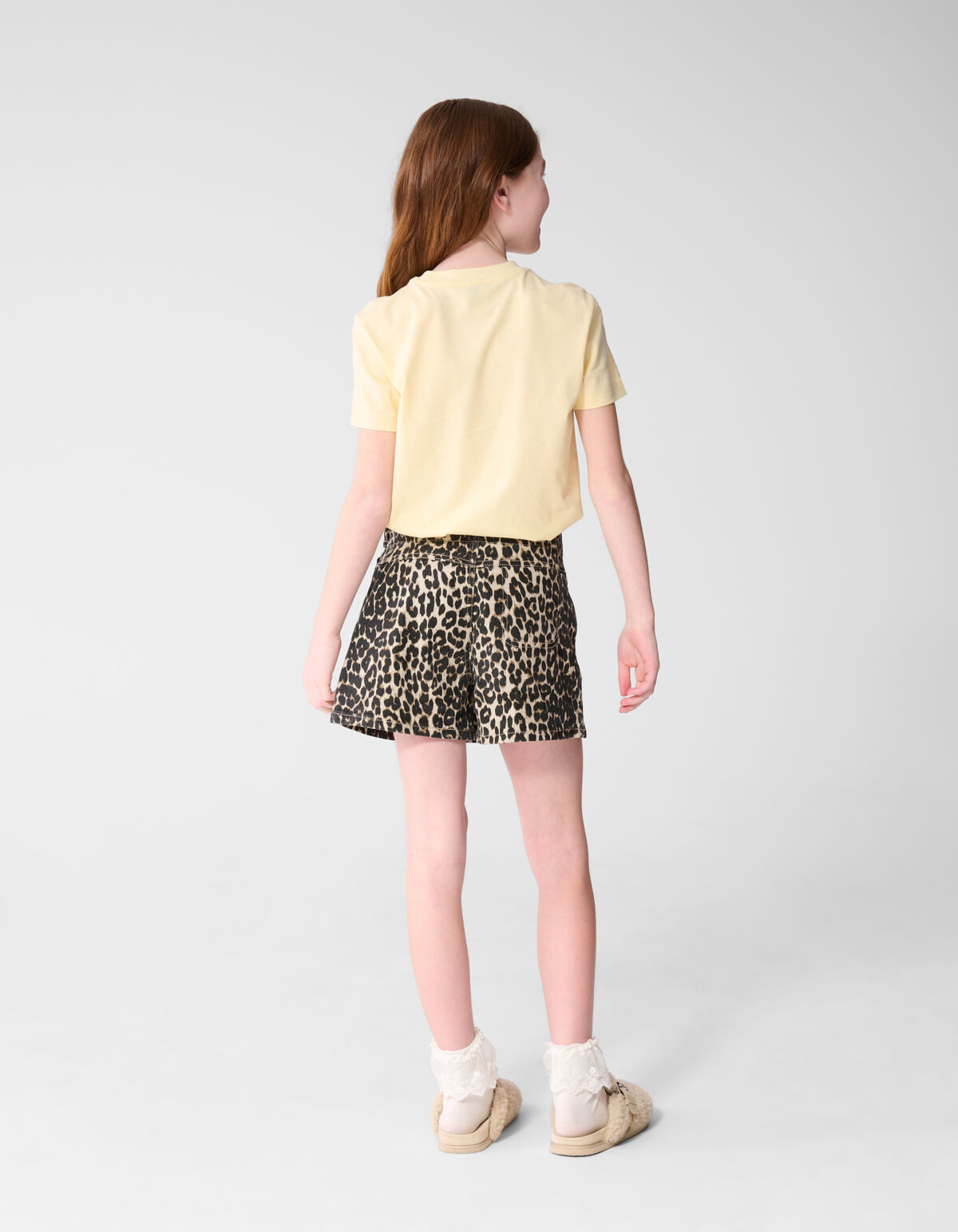 Bisous Glitter Artwork T-Shirt Hellgelb SHOEBY GIRLS