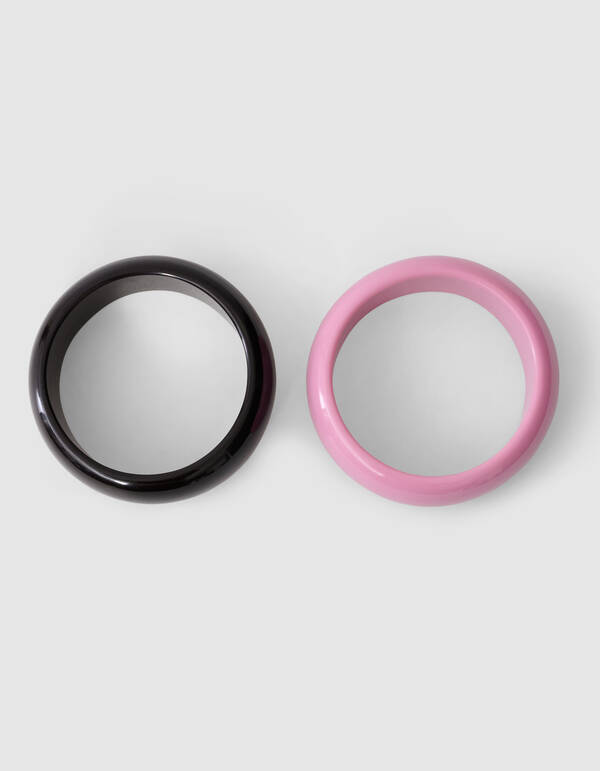 Buntes Armreif-Set Rosa SHOEBY ACCESSOIRES