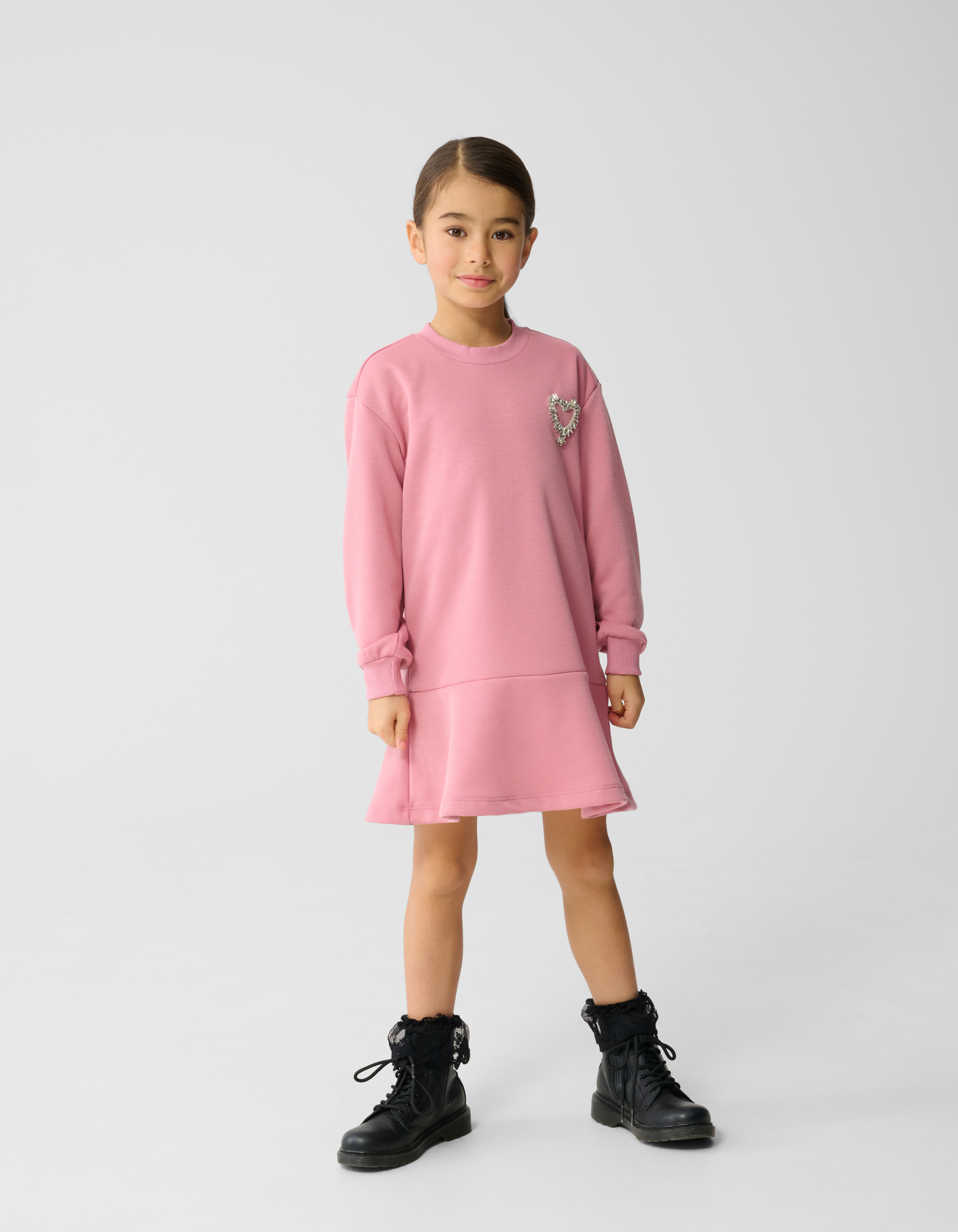Herzf&ouml;rmiges Sweatshirtkleid Rosa SHOEBY GIRLS