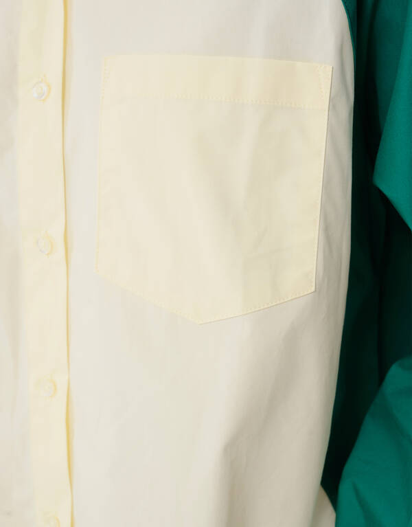 Popeline-Bluse mit Bindeband Hellgelb SHOEBY WOMEN