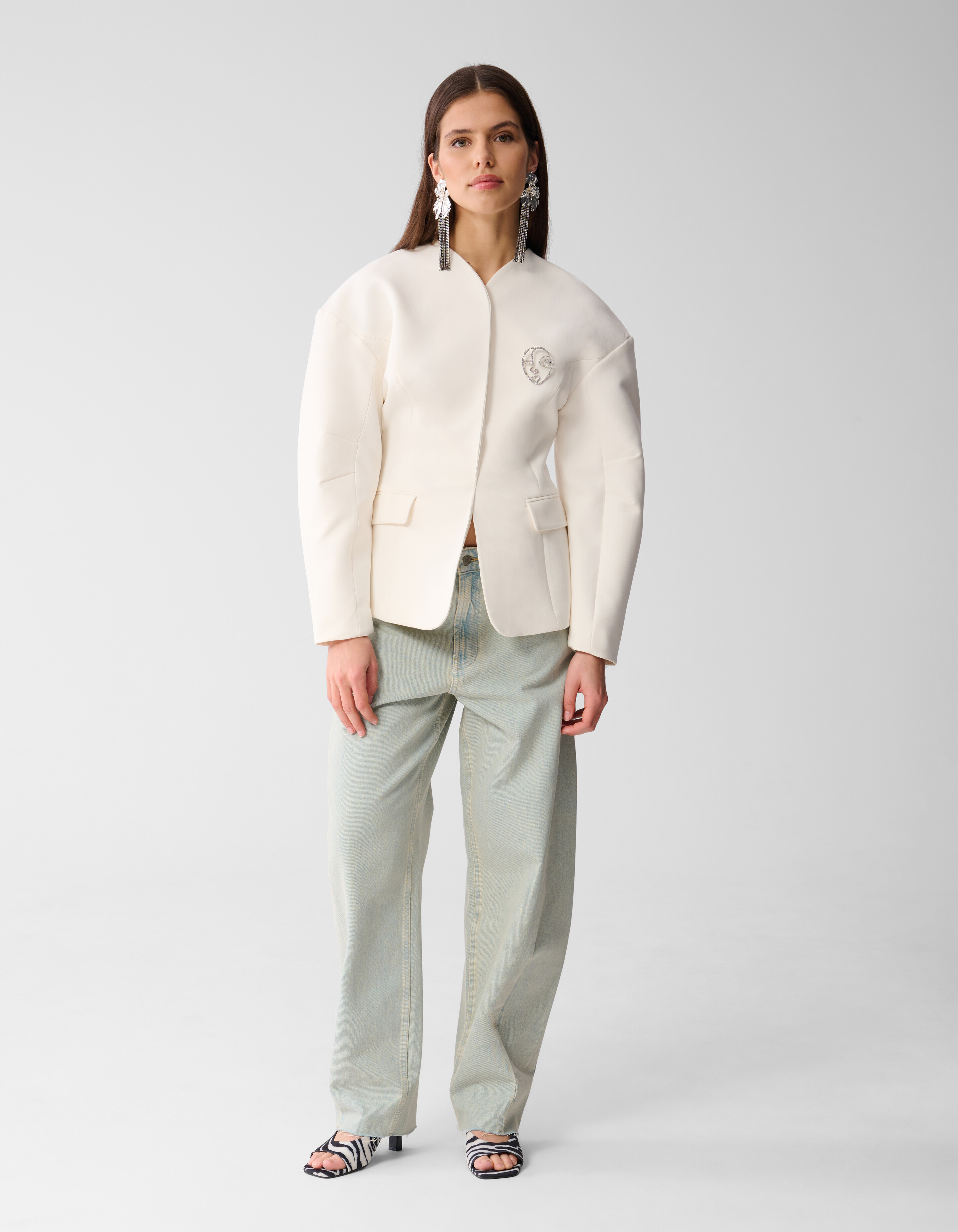 Blazer in Eiform Off White SHOEBY WOMEN