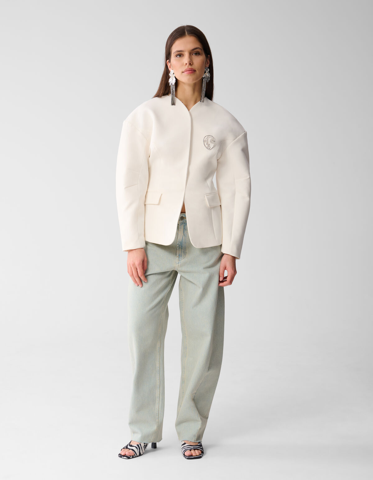 Blazer in Eiform Off White SHOEBY WOMEN
