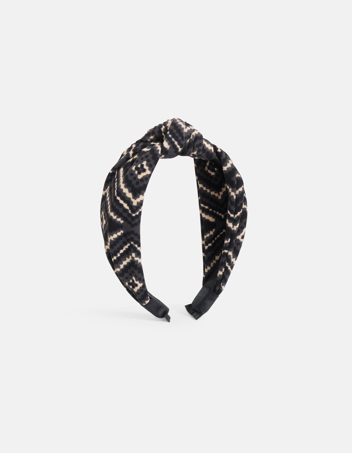 Bedrucktes Knoten-Haarband Schwarz SHOEBY ACCESSOIRES