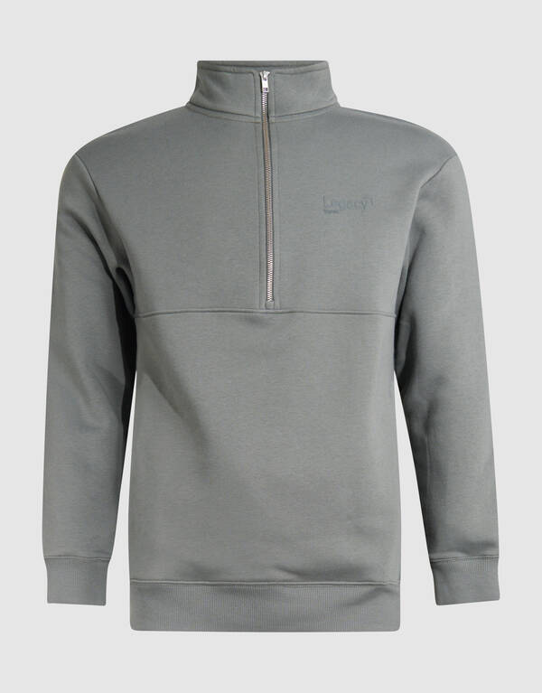 Pullover mit Rei&szlig;verschluss Dunkelgr&uuml;n SHOEBY MEN