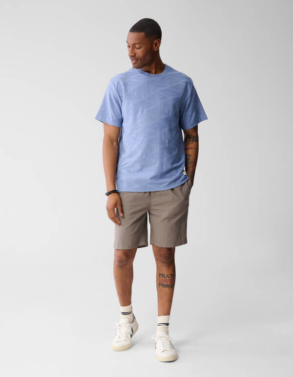 Wave Texture T-shirt Hellblau SHOEBY MEN