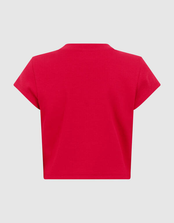 Les Fraises Rib Crop-Top Rot SHOEBY GIRLS
