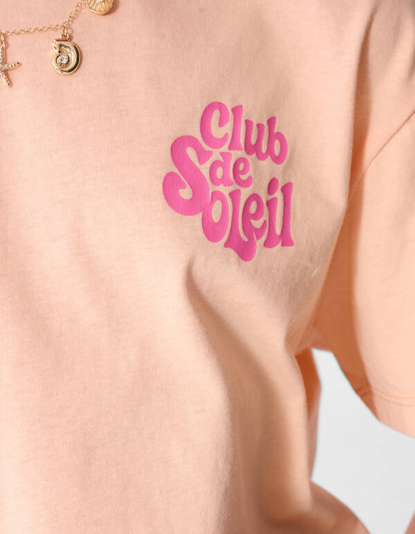 Club De Soleil Artwork T-Shirt Hellorange SHOEBY GIRLS