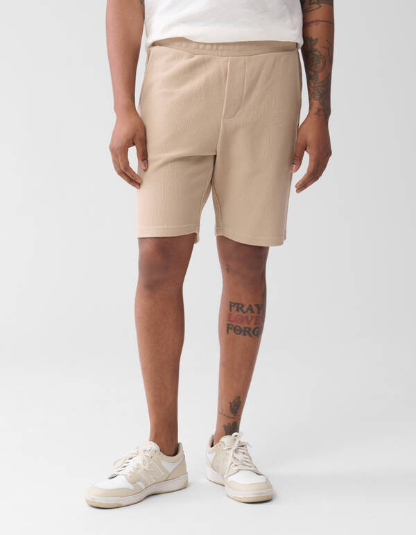 Struktur Regular Fit Shorts Sand SHOEBY MEN