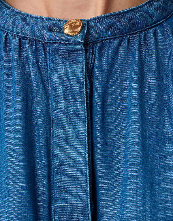 Kurze Jeansbluse Blau SHOEBY WOMEN