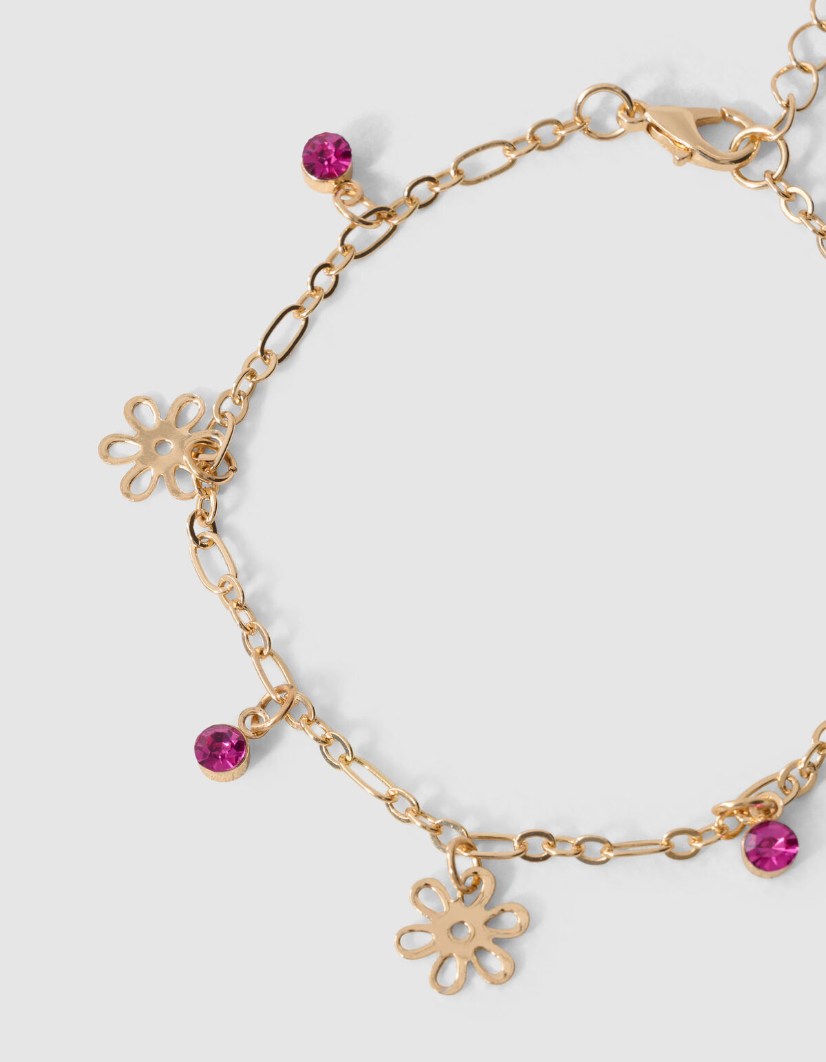 Blumen-Strass-Armband Gold SHOEBY ACCESSOIRES