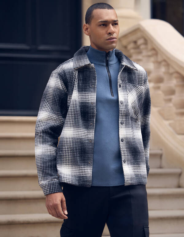 Schwere Karojacke Schwarz SHOEBY MEN