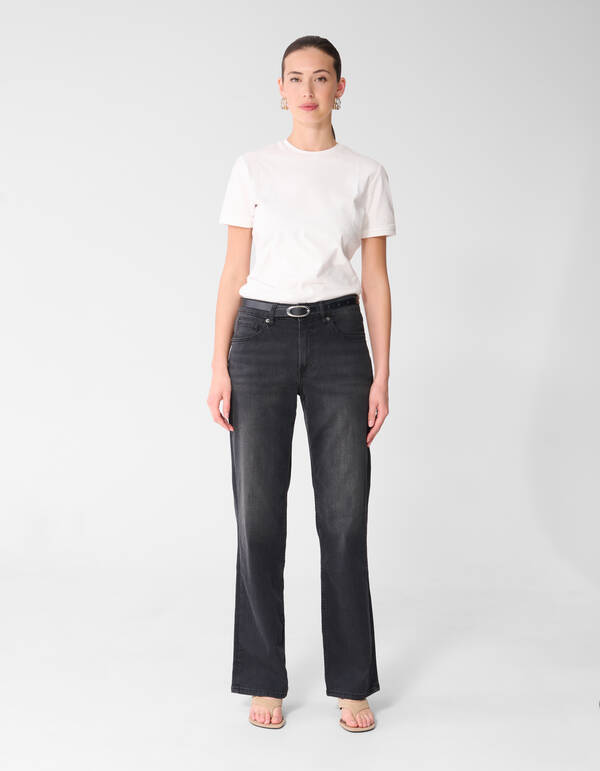Straight Fit Jeans Dunkelgrau SHOEBY WOMEN