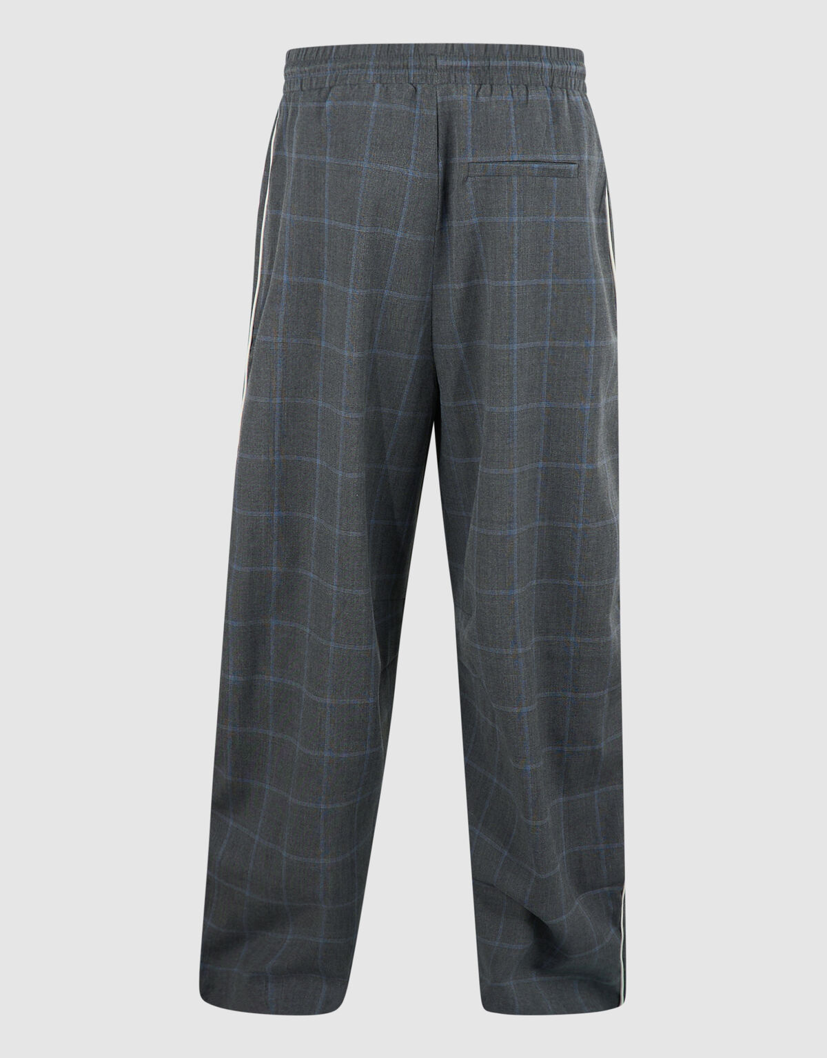 Sporty Karo Wide Leg Hose Dunkelgrau SHOEBY WOMEN