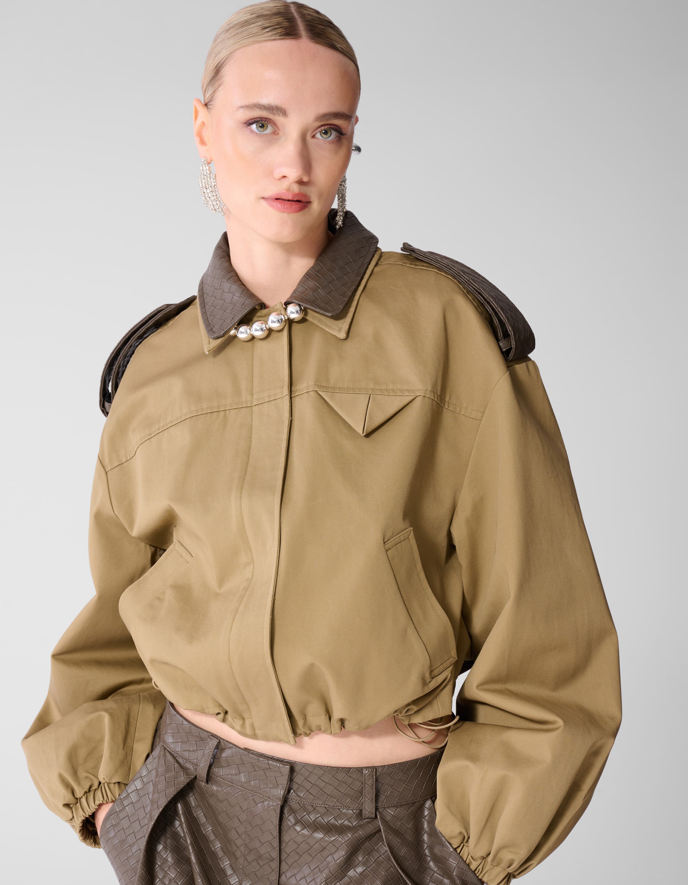 Geflochtene Cargojacke Hellbraun SHOEBY WOMEN