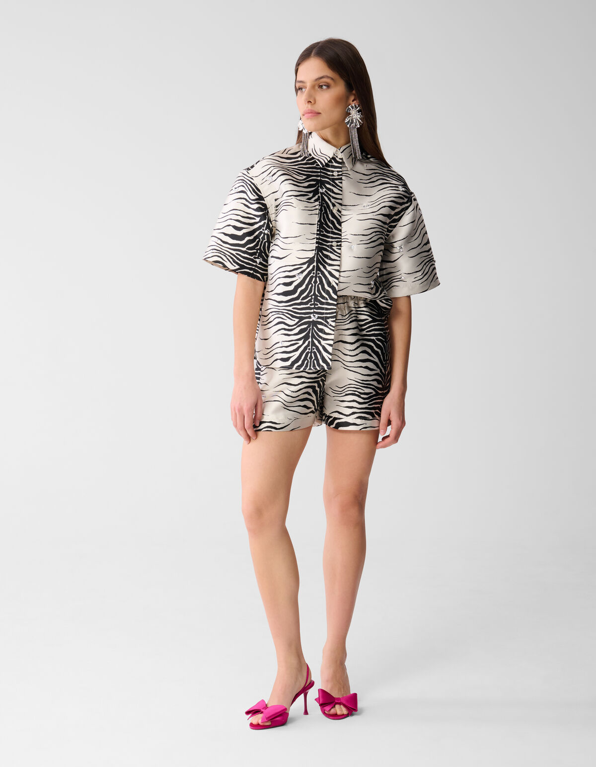 Zebra Print Short Schwarz/ Off-white SHOEBY WOMEN