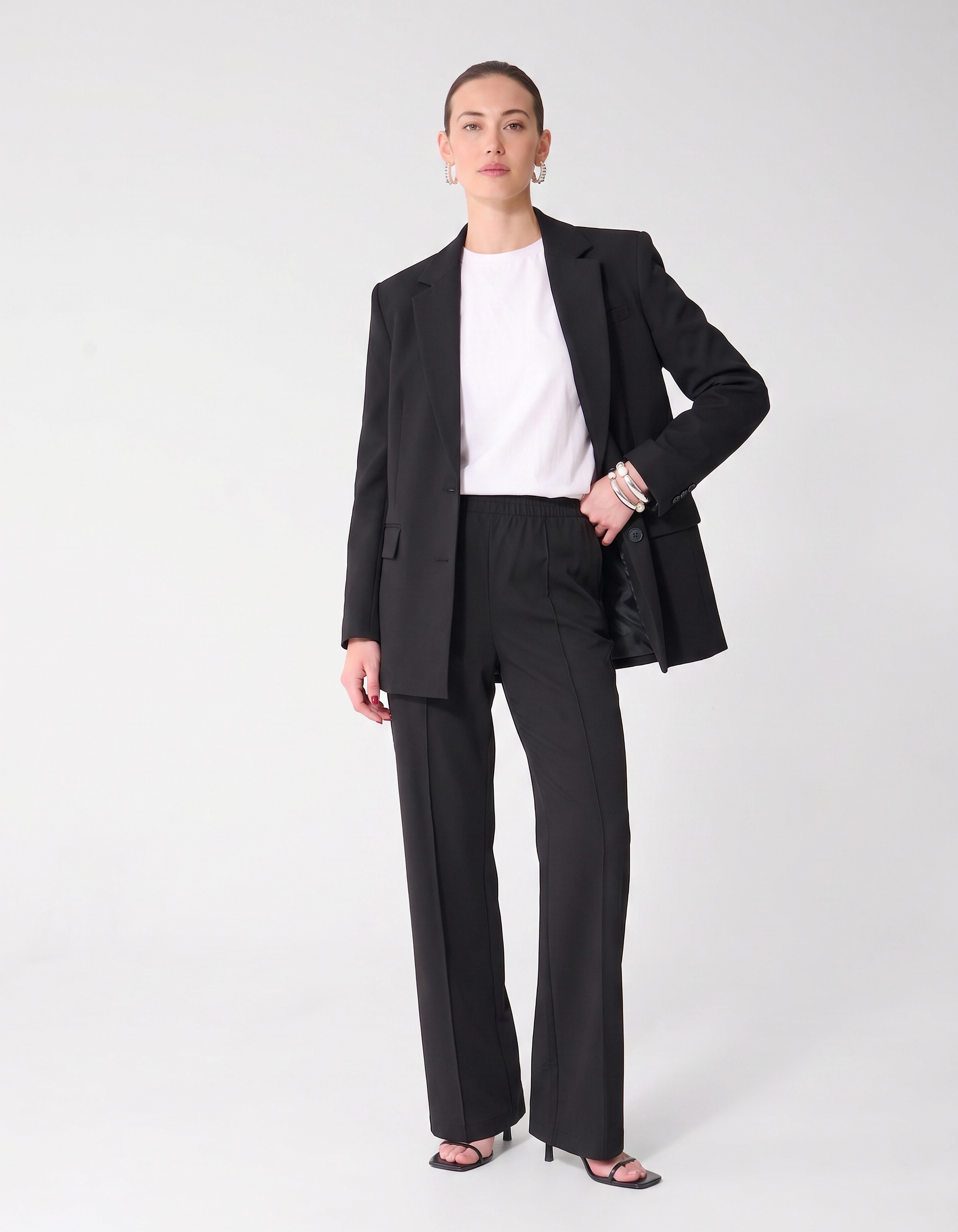 Basic-Hose mit weitem Bein Schwarz SHOEBY WOMEN