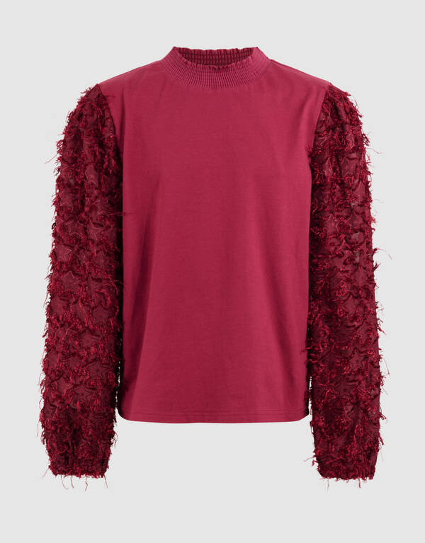 Stern Longsleeve Top Dunkelrot SHOEBY GIRLS