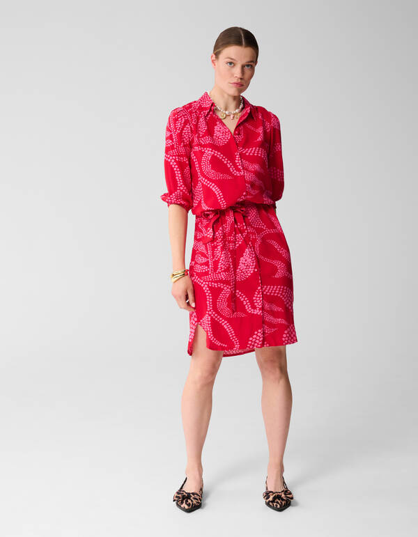 Bedrucktes Midikleid Rot SHOEBY WOMEN