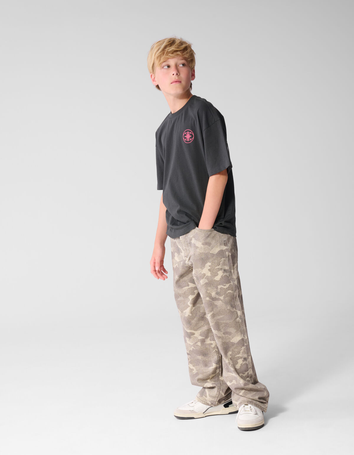 London-Kunstwerk-T-Shirt Dunkelgrau SHOEBY BOYS