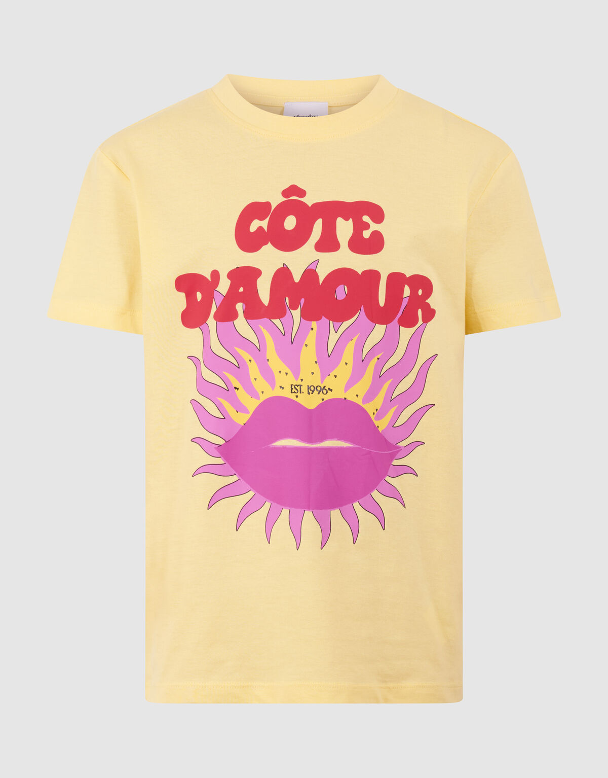 C&ocirc;te D'amour Kunstwerk T-Shirt Gelb SHOEBY GIRLS