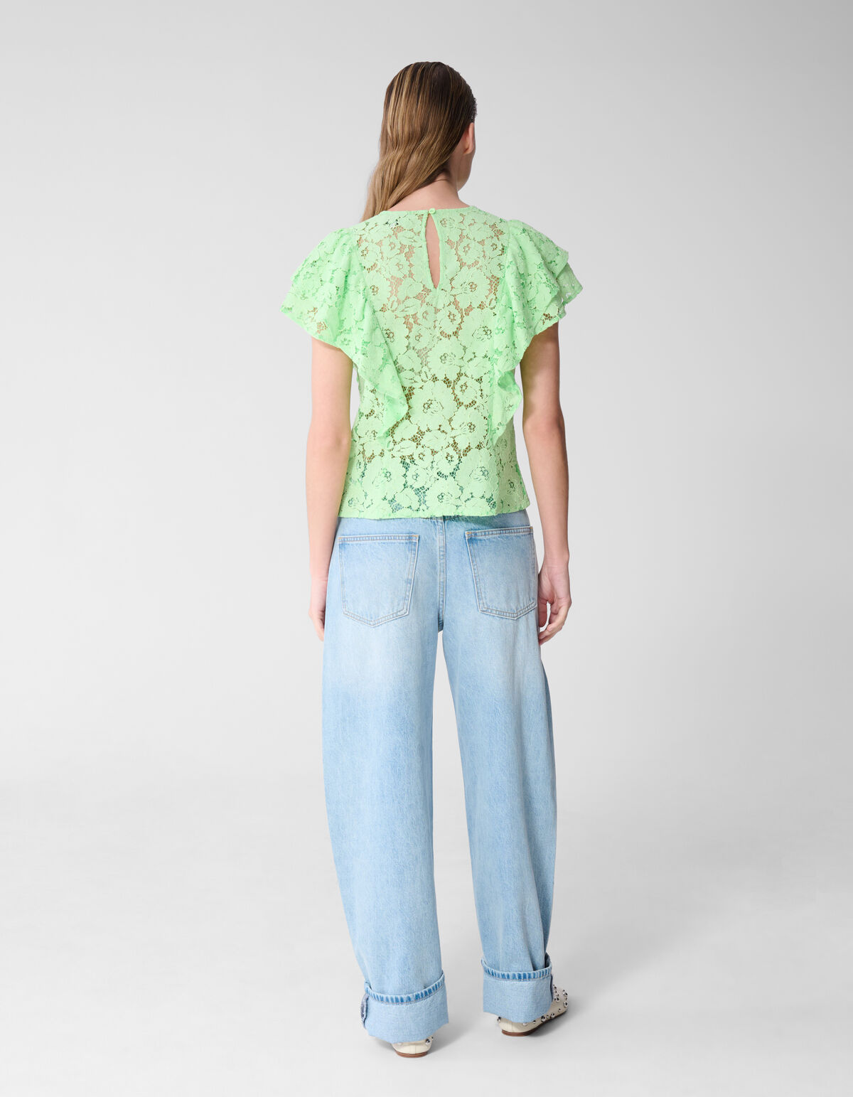 Kanten R&uuml;schentop Hellgr&uuml;n SHOEBY WOMEN