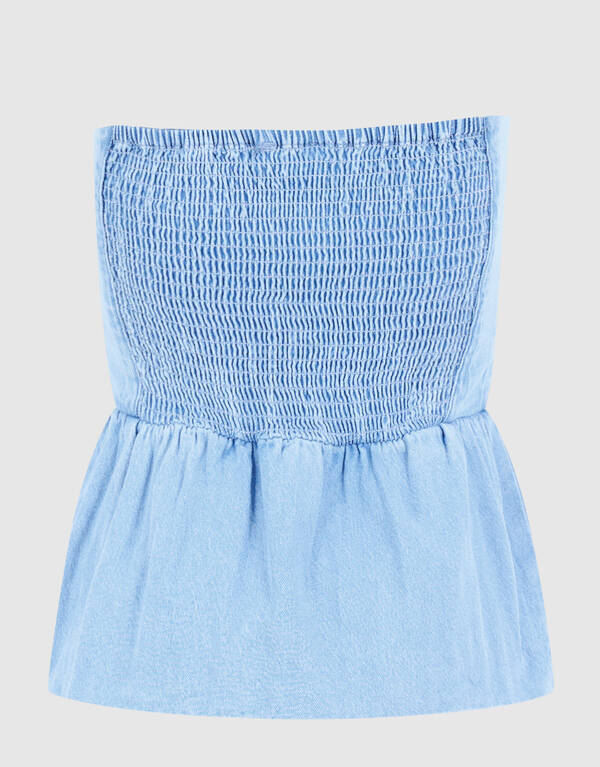 Tr&auml;gerloses Jeans-Top Blau SHOEBY WOMEN