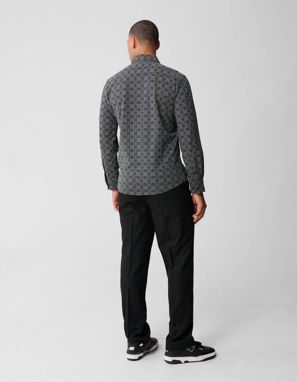 Bedrucktes Logo-Hemd Schwarz SHOEBY MEN