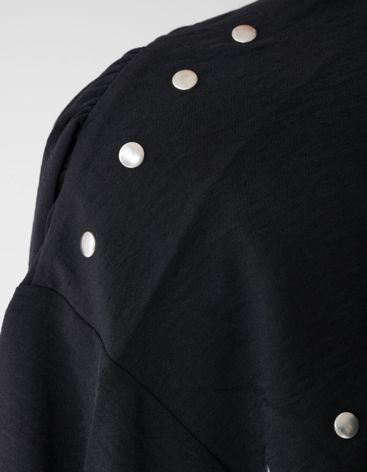 Twist-Bluse mit Nieten Schwarz SHOEBY WOMEN