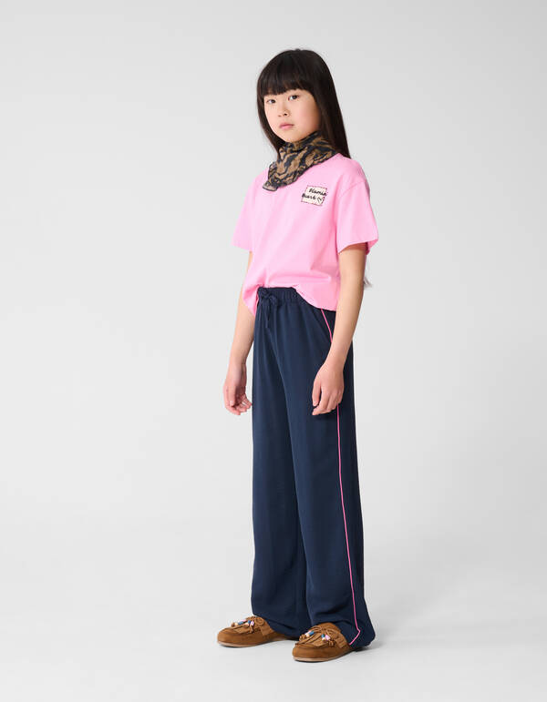 Piping Wide-Leg-Hose Dunkelblau SHOEBY GIRLS