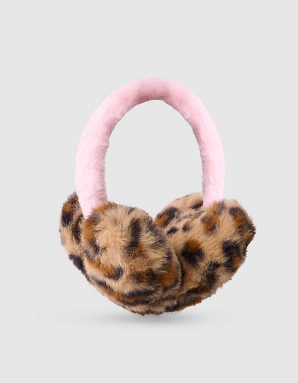 Leopardenherz-Ohrenw&auml;rmer Braun SHOEBY ACCESSOIRES