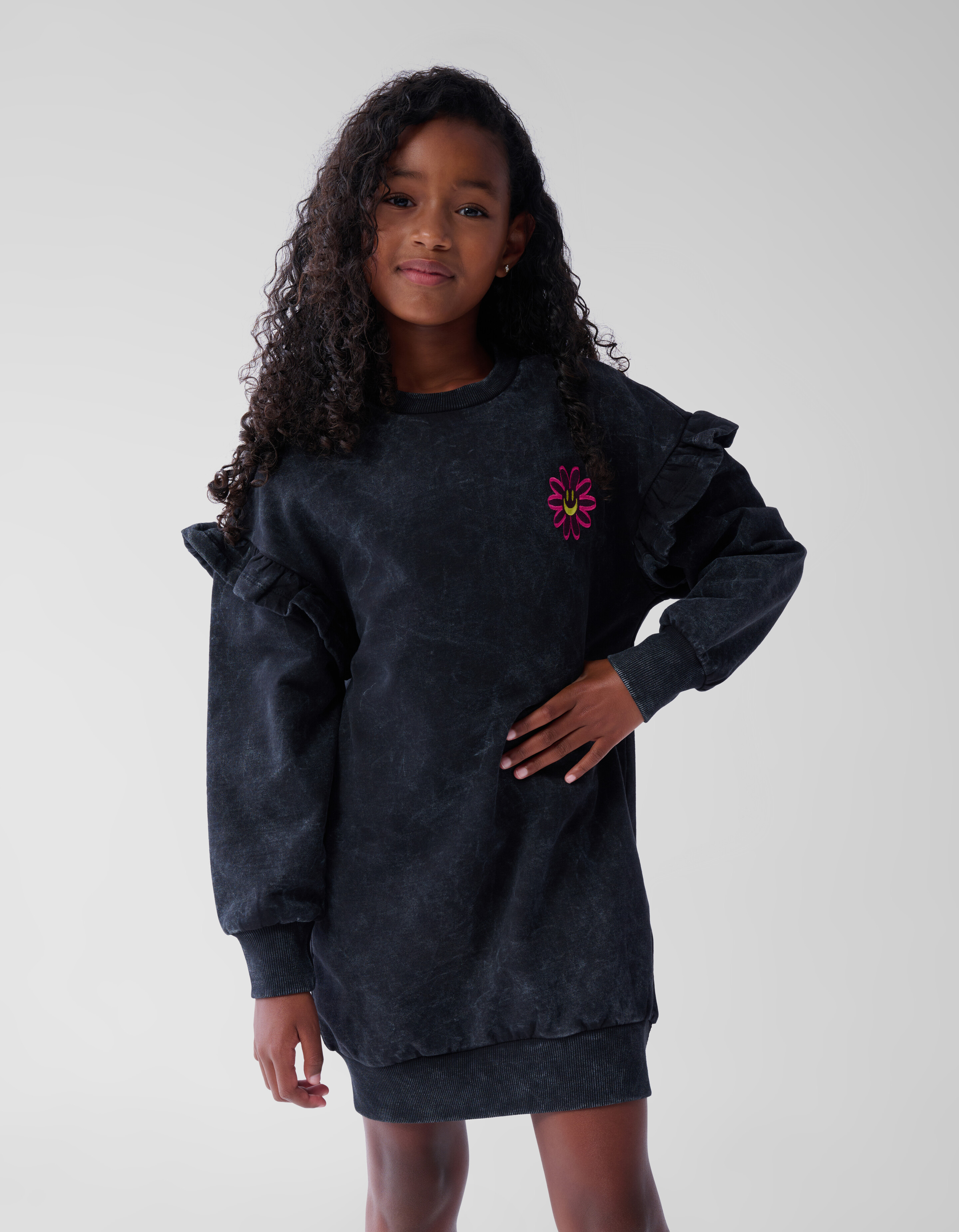 Blumenkleid Schwarz SHOEBY GIRLS