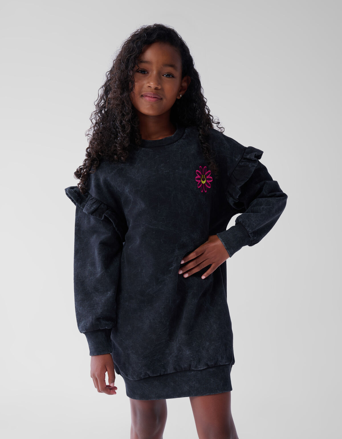 Blumenkleid Schwarz SHOEBY GIRLS