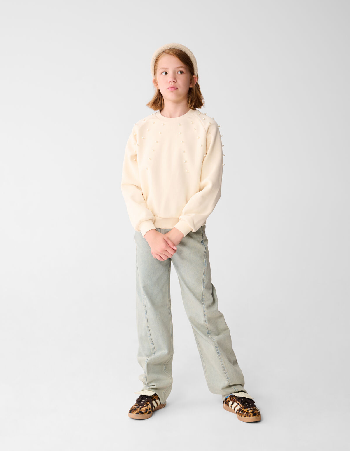 Parel Sweater Gebrochen Wei&szlig; SHOEBY GIRLS