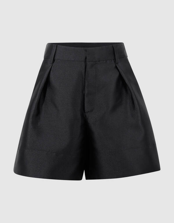 Satin Twill Shorts Black SHOEBY WOMEN