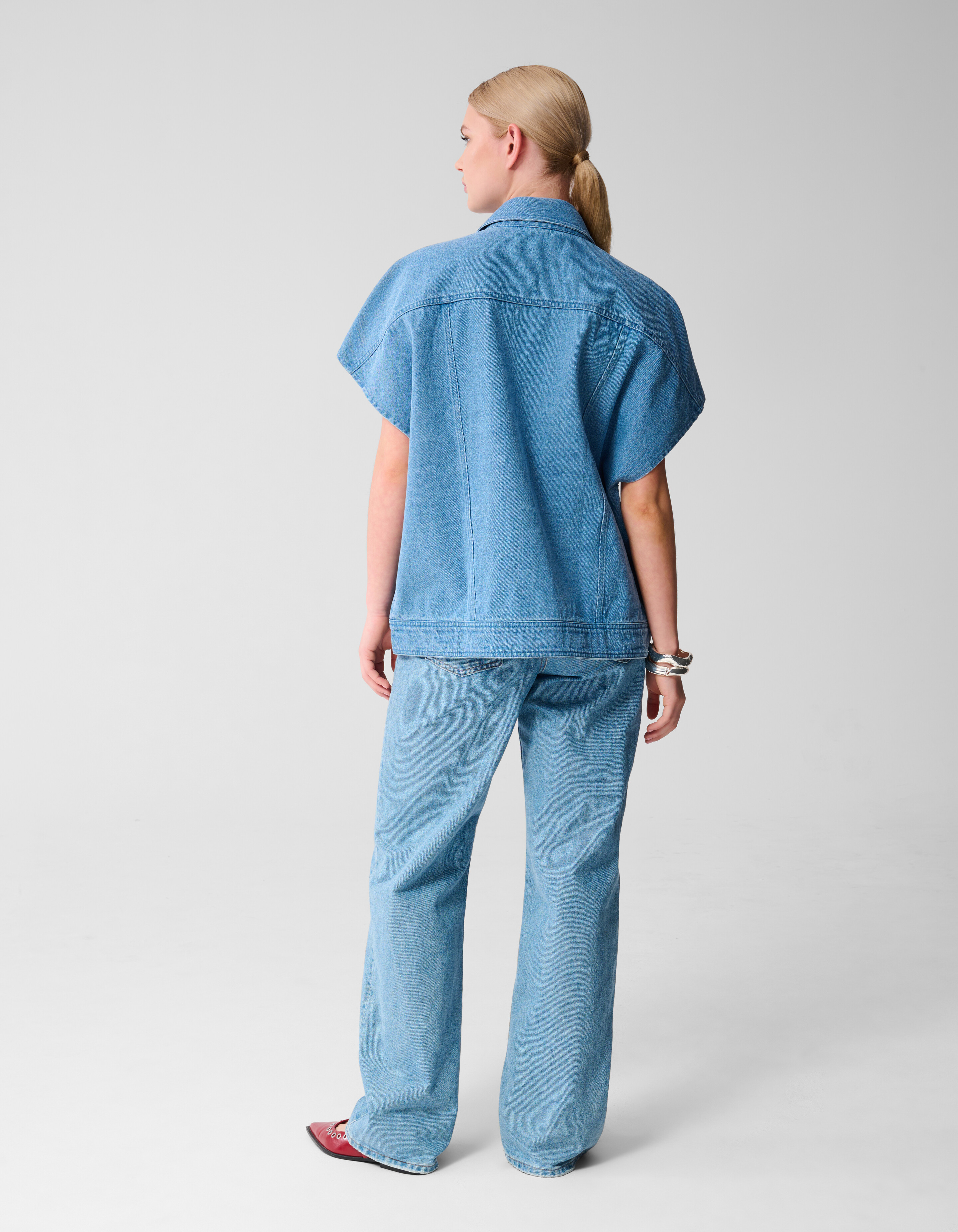 Übergroße Denim-Weste blau SHOEBY WOMEN