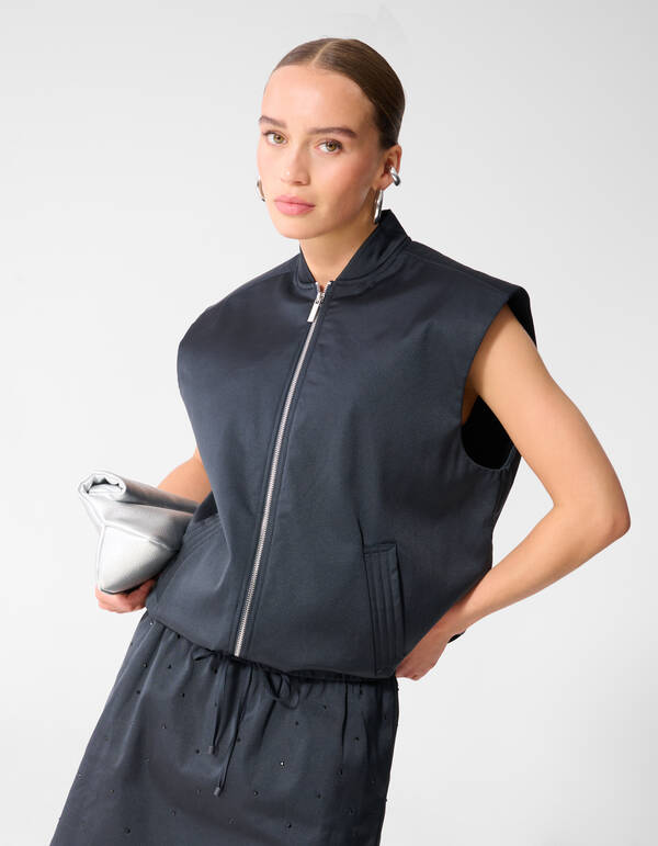 &Auml;rmellose Bomberjacke Dunkelblau SHOEBY WOMEN